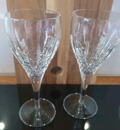 Pair cut glass crystal - of,