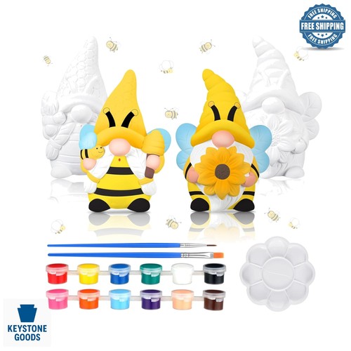 Diy ceramic gnome painting kit - gnome,