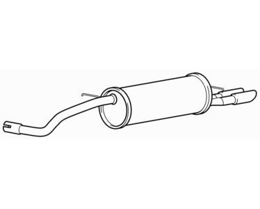 Rear exhaust silencer - exhaust, back