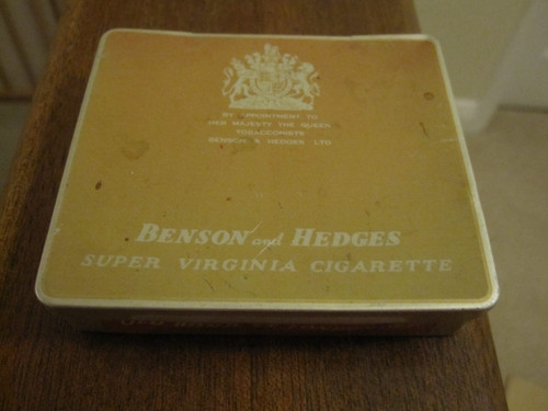 Cigarette tin hinged - cigarette,