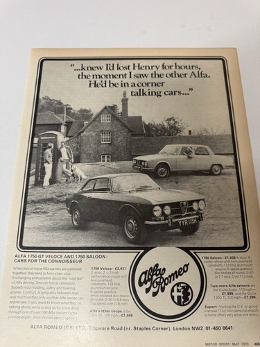 Original vintage 1970 - original, alfa