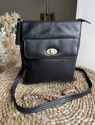 Gigi black genuine leather