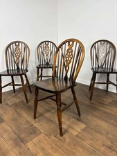 Vintage set four dark oak - of,