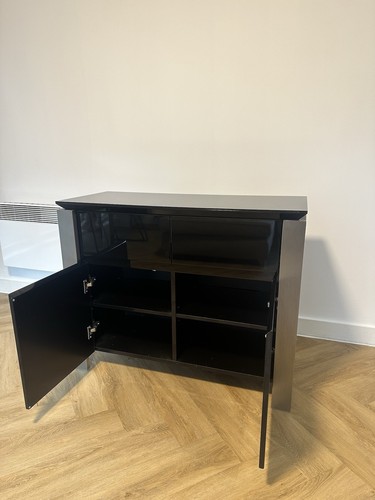Black gloss cabinet with - black,