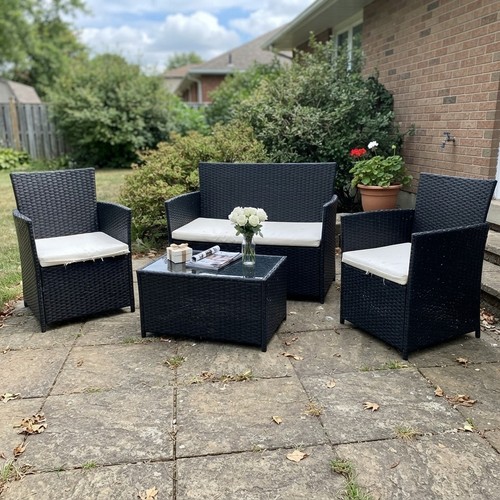 Black rattan garden - rattan, set