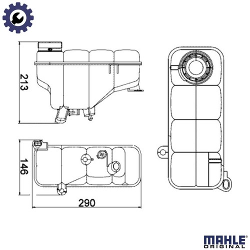 Expansion tank coolant crt - tank,