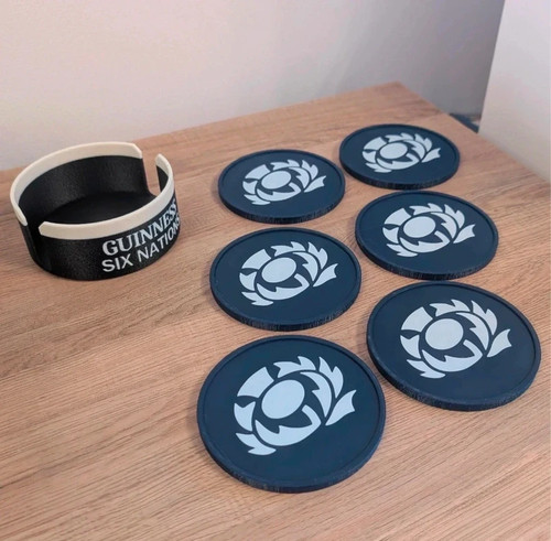 Scotland rugby coaster - scotland,