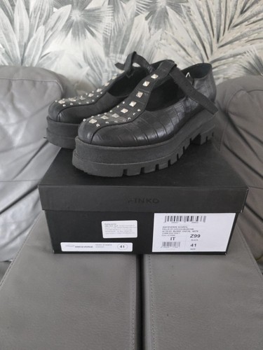 Pinko designer black platform - black,