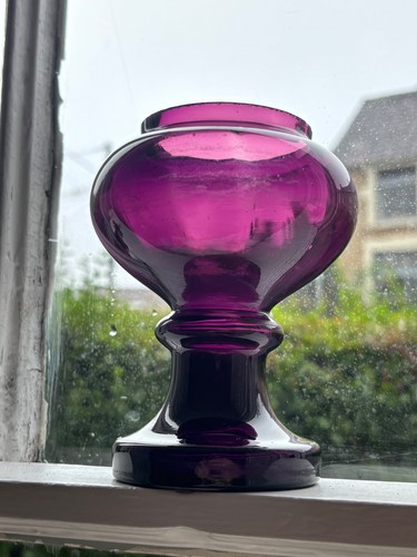 Hyacinth vase amethyst purple - amethyst,