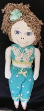 Handmade rag doll - curly, hair