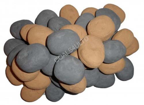 Fire replacement pebbles gas - fire,