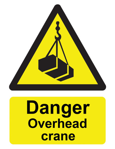 Danger overhead crane warning - danger,