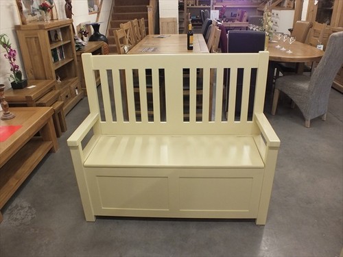 4ft painted slat back monks - 4ft,