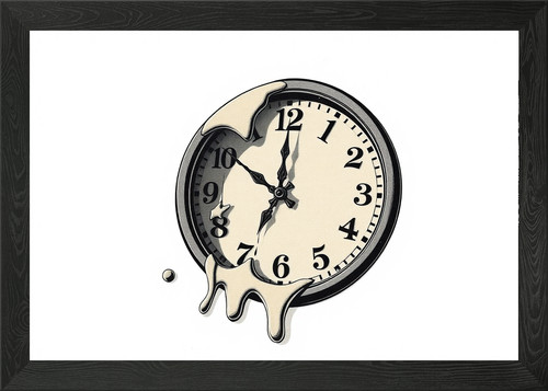 Melting clock face surreal - melting,