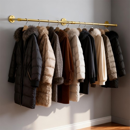 Wall mounted clothes - clothes, rack