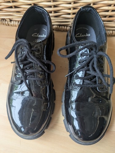 Clarks black patent - black,