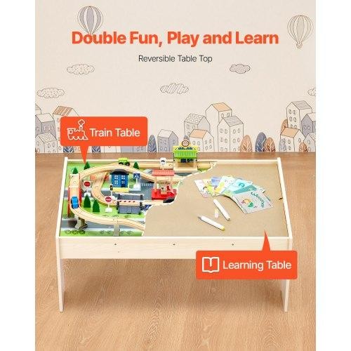 Train table multicolor - train,