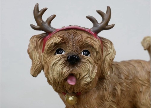 Festive dog figurine with - festive,
