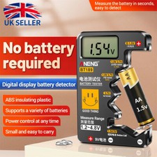 Universal Digital Battery Tester Checker For C AA AAA D N 9V 1.5V Button Battery