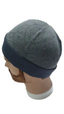 Mens Boys Topi Islamic Skull Cap Muslim Prayer Mosque Hat Kufi Madrassa Knit UK