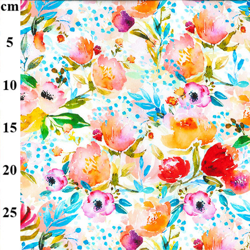 Summer shine floral - shine, viscose