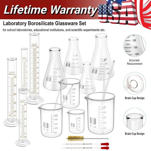 19pcs lab glassware set 4 - glassware,