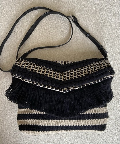 Whistles black beige woven - black,