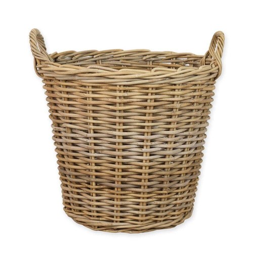 Grey buff rattan round floor - grey, &