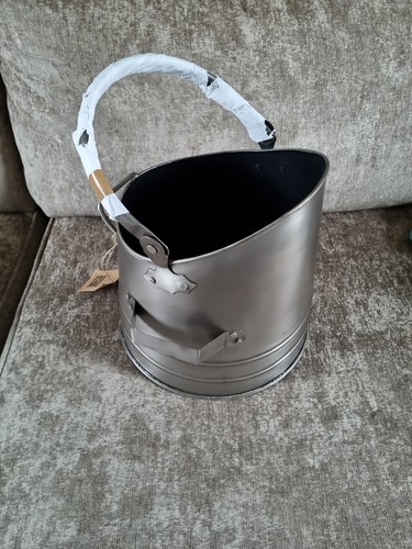 Grey coal bucket fireside - coal,