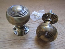 ANTIQUE BRASS Door Knobs rim