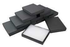 Matt Black Cardboard Cheap Jewellery Gift Packaging Boxes Available in 10 Sizes
