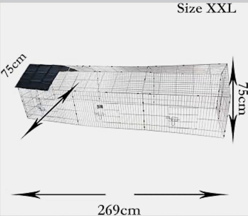 Xxl steel rabbit run - xxl, outdoor