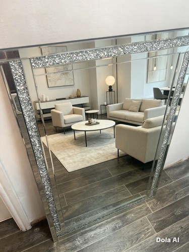 Large wall mirror crushed - large,