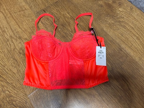 Coral corset top bra - top,