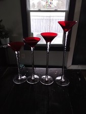 4 Vintage Hand Blown Glass