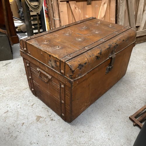 Large antique steamer - large, trunk