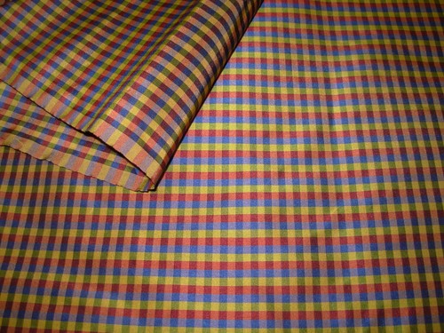Yds faux silk gingham - yds,