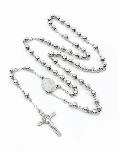 Silver stainless steel - stainless, rosary