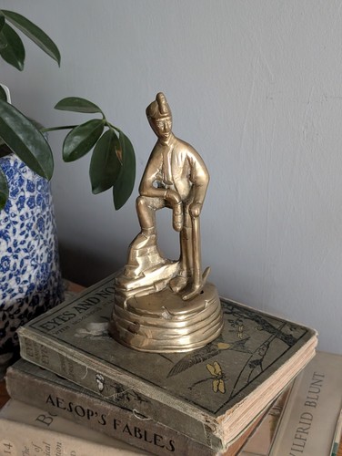 Vintage brass coal miner - vintage,