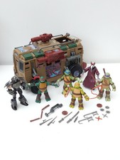 TMNT Ninja Turtles Shellraiser Van + 2012 Figures & Weapons + Shredder Splinter