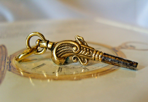 Pocket watch fob key victorian - watch,