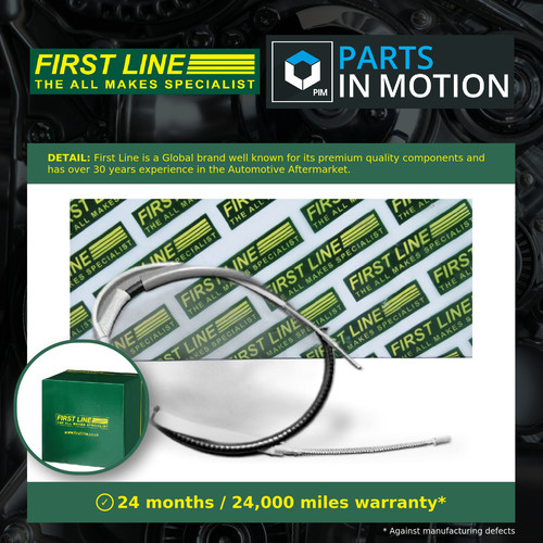 Handbrake cable rear left - rear,