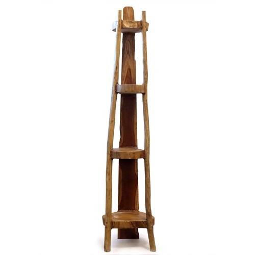 Natural teak corner unit - corner,