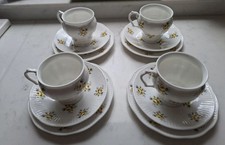 Mayfair Pottery Fine Bone China Set - 4 Tea Cups, 4 Saucers And 4 Side Plates