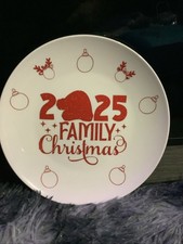 Family Christmas 2025 Dinner Plate Christmas Decoration