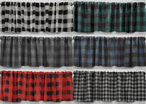 Buffalo check plaid valances - check,