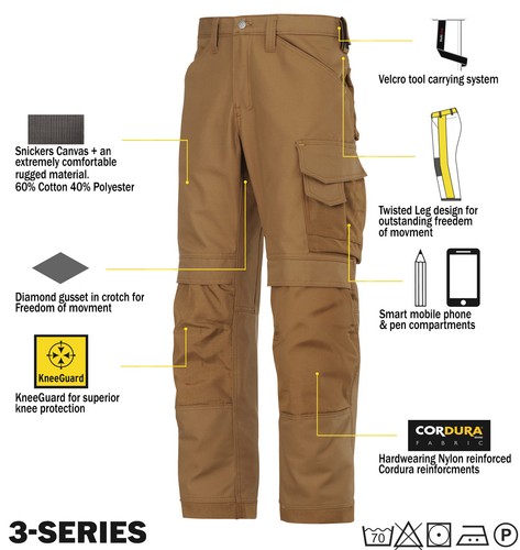 Snickers 3314 trousers canvas - trousers,