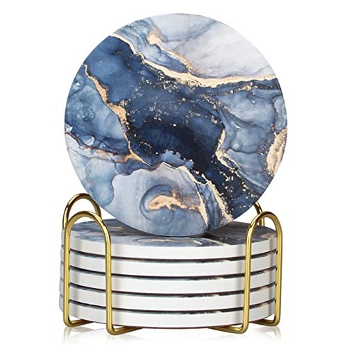 Coasters set navy blue - coasters,