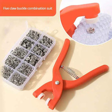 50 Pcs Snap Button Kit with Hand Pliers – 50 Pcs Metal Snaps for Sewing Crafts
