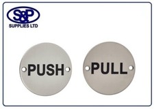PUSH / PULL Door Sign, Round